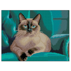 Алмазна картина Strateg Сіамська кішка (4823113898328)