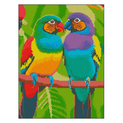 Алмазна картина Strateg Пара птахів (4823113898243)