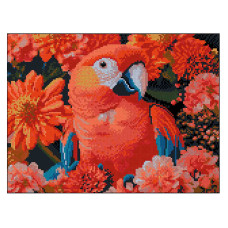 Алмазна картина Strateg Червоний папуга (4823113898212)