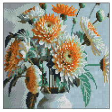 Алмазна мозаїка Strateg Помаранчеві квіти (4823113899042)