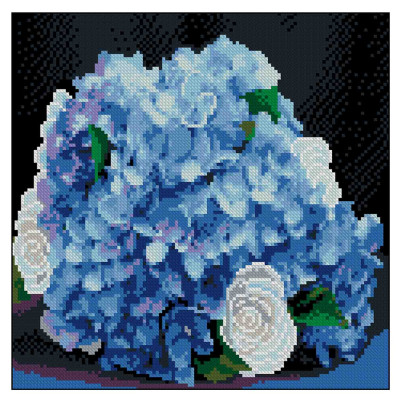 Алмазна мозаїка Strateg Ніжні гортензії (4823113899028)