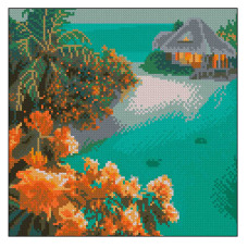 Алмазна мозаїка Strateg Будинок на острові (4823113898991)