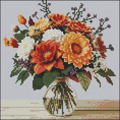 Алмазна картина Strateg Осінній букет 30 х 30 см (FZ3030-20)