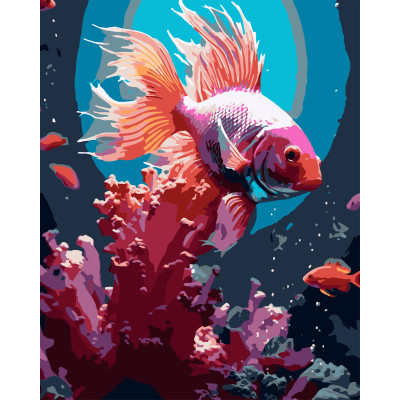 Картина за номерами Strateg Рожева риба 40 х 50 (VG032)