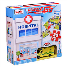 Пазл Maisto Emergency 20 елементів з машинкою білий (12680/3)