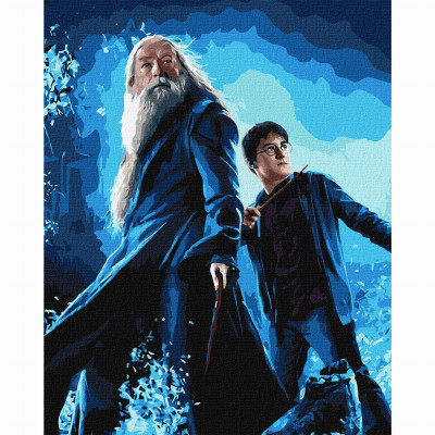 Картина за номерами Ідейка WB Harry Potter Гаррі та Дамблдор з фарбами металік 40 х 50 см (KHO8739) Картина за номерами Ідейка WB Harry Potter Гаррі та Дамблдор з фарбами металік 40 х 50 см (KHO8739)