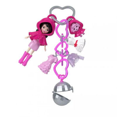 Набір-підвіска Polly Pocket Мінімодниця з нарядами рожева (JKR46/2) Набір-підвіска Polly Pocket Мінімодниця з нарядами рожева (JKR46/2)