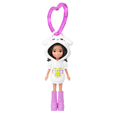 Мінілялька-брелок Polly Pocket у худі Біла (JMN38/4) Мінілялька-брелок Polly Pocket у худі Біла (JMN38/4)
