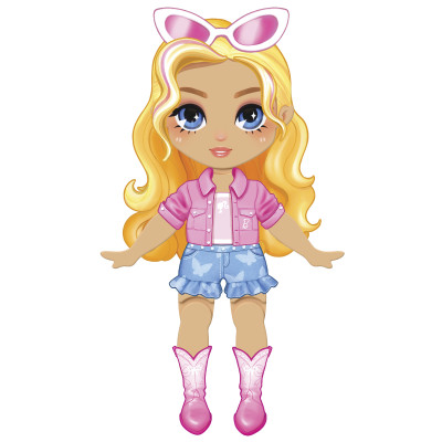 Ігровий набір Barbie Стіккі Стайл Лялечка блондинка (JMV91/2)