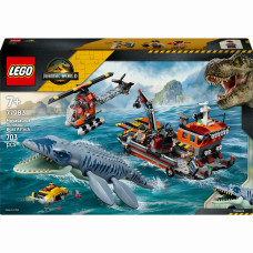 Конструктор Lego Jurassic World Напад мозазавра на човен (77983)