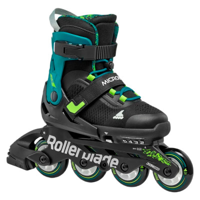 Роликові ковзани Rollerblade Microblade XT чорно-бензиновий зелений розмір 36.5-40 (8059791073184)