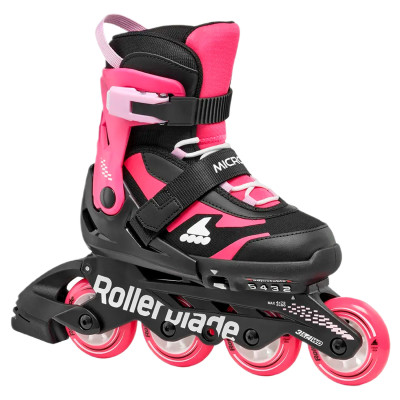 Роликові ковзани Rollerblade Microblade чорно-рожеві розмір 33-36.5 (8059791068494)