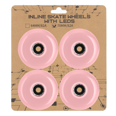 Змінний комплект коліс 2Е для роликів LED рожевий 4 шт (LSW-RWL70-PINK) Змінний комплект коліс 2Е для роликів LED рожевий 4 шт (LSW-RWL70-PINK)