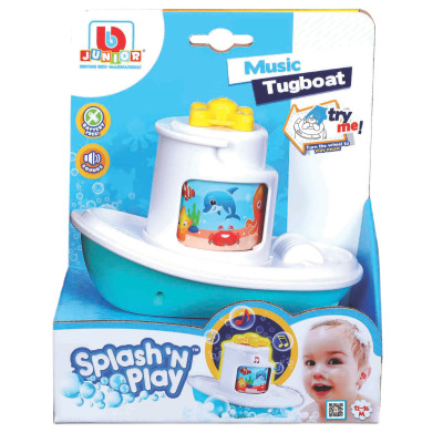 Іграшка для ванни Bb Junior Splash'N Play Музичний буксир (16-89024) Іграшка для ванни Bb Junior Splash'N Play Музичний буксир (16-89024)