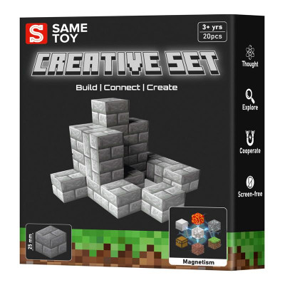 Магнітний конструктор Same toy Creative Set Stone 20 деталей (MCRAFT-9862-SM)