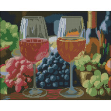 Алмазна картина Strateg Винний натюрморт 40 х 50 см (FZ4050-04)