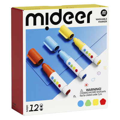 Набір маркерів Mideer зі штампами 12 шт (MD3386) Набір маркерів Mideer зі штампами 12 шт (MD3386)