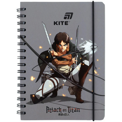 Блокнот на спіралі Kite Attack on Titan A5 (AT26-190) Блокнот на спіралі Kite Attack on Titan A5 (AT26-190)
