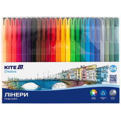 Лінери Kite Creative 24 кольори (K-1165) Лінери Kite Creative 24 кольори (K-1165)