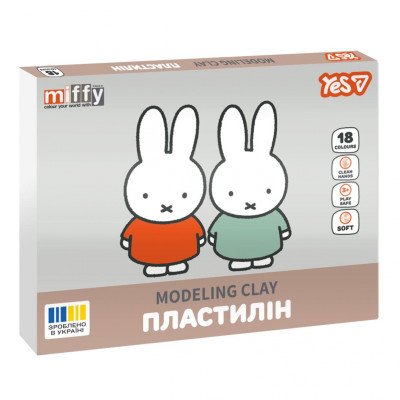 Пластилін Yes Miffy 18 кольорів (540721) в Кропивницком Пластилін Yes Miffy 18 кольорів (540721) в Кропивницком