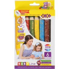 Кольорові олівці ZiBi Baby Line Super Jumbo 3 в 1 6 кольорів (ZB.2453)