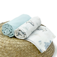 Набір пелюшок Piccolino Animal world: фланель і муслін, 80 х100 см Набір пелюшок Piccolino Animal world: фланель і муслін, 80 х100 см