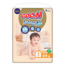 Підгузки Goo.N Premium Soft, розмір M, 7-12 кг, 64 шт.