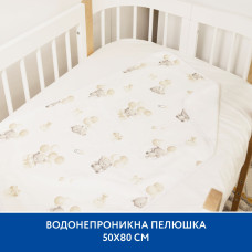 Непромокаюча пелюшка Piccolino Teddy Bear, 50х80 см, поплін