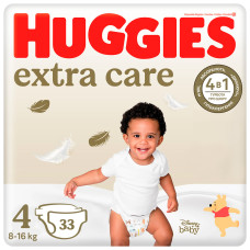 Підгузки Huggies Extra Care, розмір 4, 8-16 кг, 33 шт.