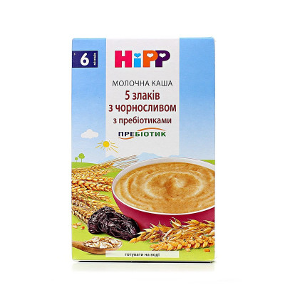 Молочна каша HiPP 5 злаків із чорносливом, пребіотиками, з 6 міс., 250 г в Ровном Молочна каша HiPP 5 злаків із чорносливом, пребіотиками, з 6 міс., 250 г в Ровном