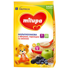 Безмолочна мультизлакова каша Milupa з яблуком, чорницею та ожиною, з 7 міс., 170 г Безмолочна мультизлакова каша Milupa з яблуком, чорницею та ожиною, з 7 міс., 170 г