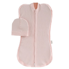 Комплект MagBaby Strip Pink: європелюшка та шапка Комплект MagBaby Strip Pink: європелюшка та шапка