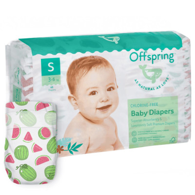 Підгузки Offspring Wondermelon, розмір S, 3-6 кг, 48 шт.