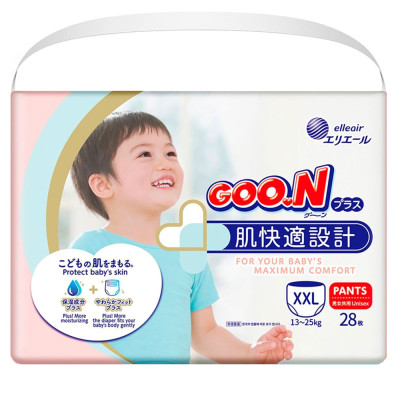 Підгузки-трусики Goo.N Plus, розмір XXL, 13-25 кг, 28 шт.
