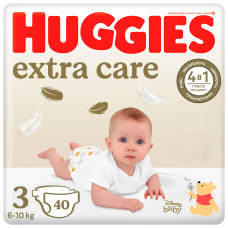 Підгузки Huggies Extra Care, розмір 3, 6-10 кг, 40 шт.