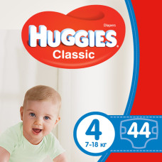 Підгузки Huggies Classic, розмір 4, 7-18 кг, 44 шт