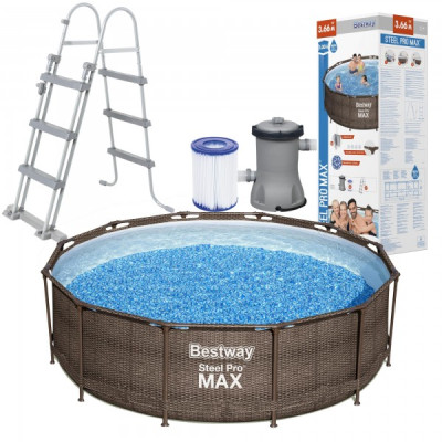Каркасный бассейн Bestway 56709, размер 366 x 100 см с фильтрующим насосом и лестницей в Черновцах