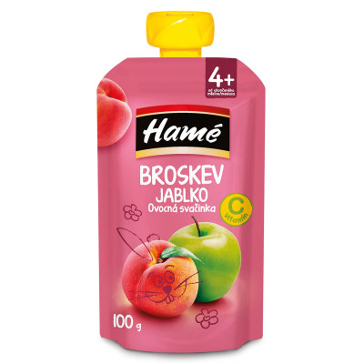 Фруктове пюре Hame Яблуко-Персик, з 4 міс., 100 г Фруктове пюре Hame Яблуко-Персик, з 4 міс., 100 г