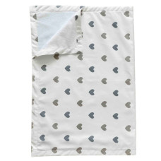 Непромокаюча пелюшка Krako Beige-gray Hearts, 70х100 см