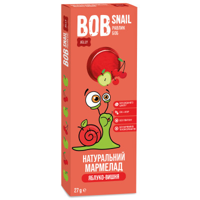 Мармелад натуральний Равлик Боб Яблуко-вишня, з 3 років, 27 г в Ровном Мармелад натуральний Равлик Боб Яблуко-вишня, з 3 років, 27 г в Ровном