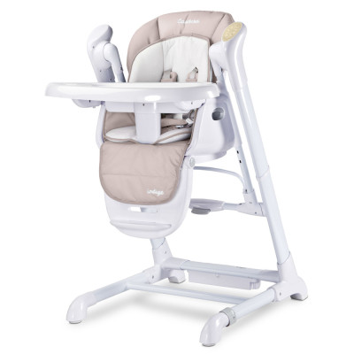 Кресло-качалка + стульчик для кормления Caretero INDIGO Beige в Полтаве
