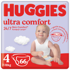 Підгузки Huggies Ultra Comfort, розмір 4, 7-18 кг, 66 шт.
