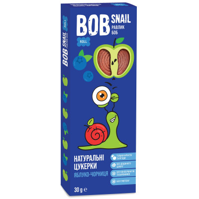 Цукерки натуральні яблучно-чорничні Равлик Боб, з 3 років, 30 г в Ровном Цукерки натуральні яблучно-чорничні Равлик Боб, з 3 років, 30 г в Ровном