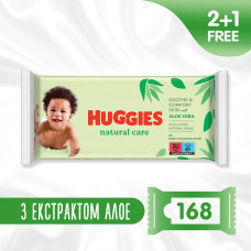 Серветки вологі Huggies Natural Care, 56 шт. х 3 уп.