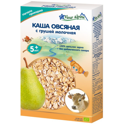 Молочна каша Fleur Alpine Вівсяна з грушею, з 5 міс., 200 г в Ровном Молочна каша Fleur Alpine Вівсяна з грушею, з 5 міс., 200 г в Ровном