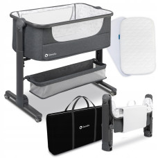 Детская кроватка 3в1 Lionelo Timon Grey + матрас
